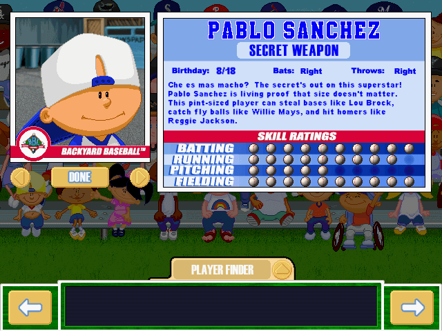 Backyard Baseball Roster 2001